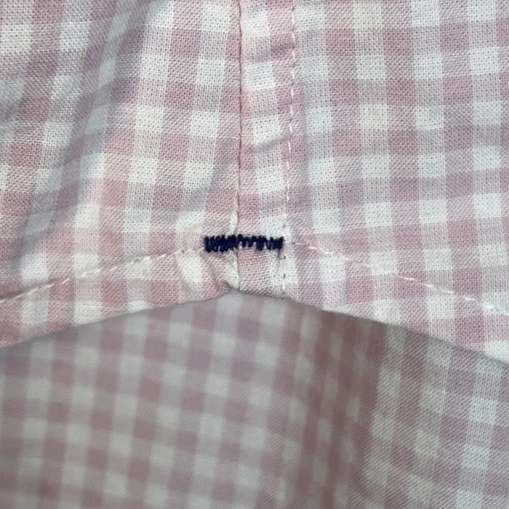 Bonobos Men's XL Slim Fit Pink White Gingham Shirt - Picture 6 of 10